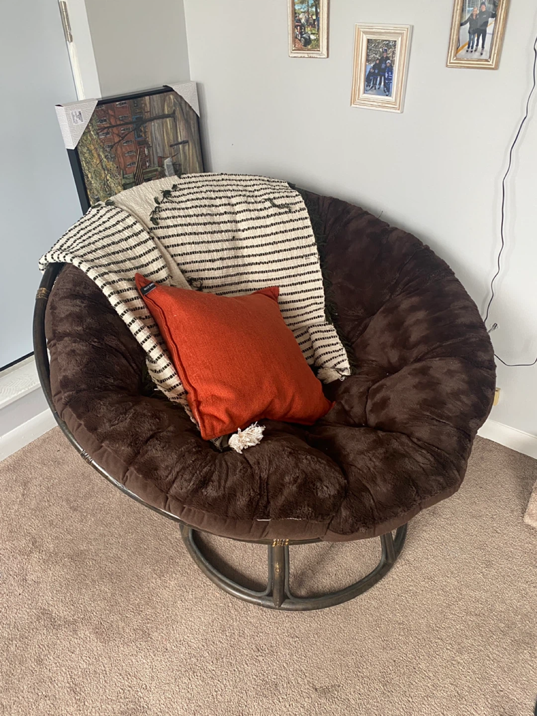 Large Brown Papasan Chair - photo 3