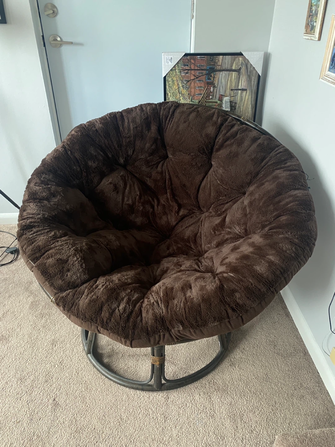 Large Brown Papasan Chair - photo 4