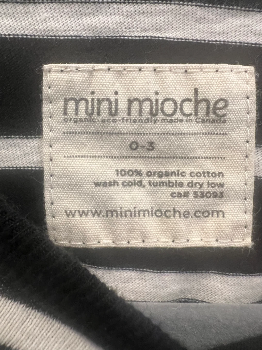 Mini Mioche Baby Girl Black & White Stripe Romper 0-3 Months - photo 3