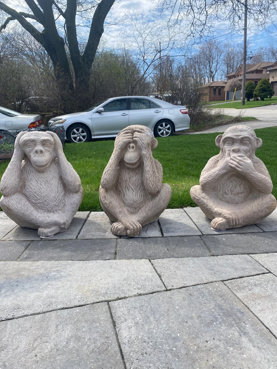 Concrete Monkey Statues
