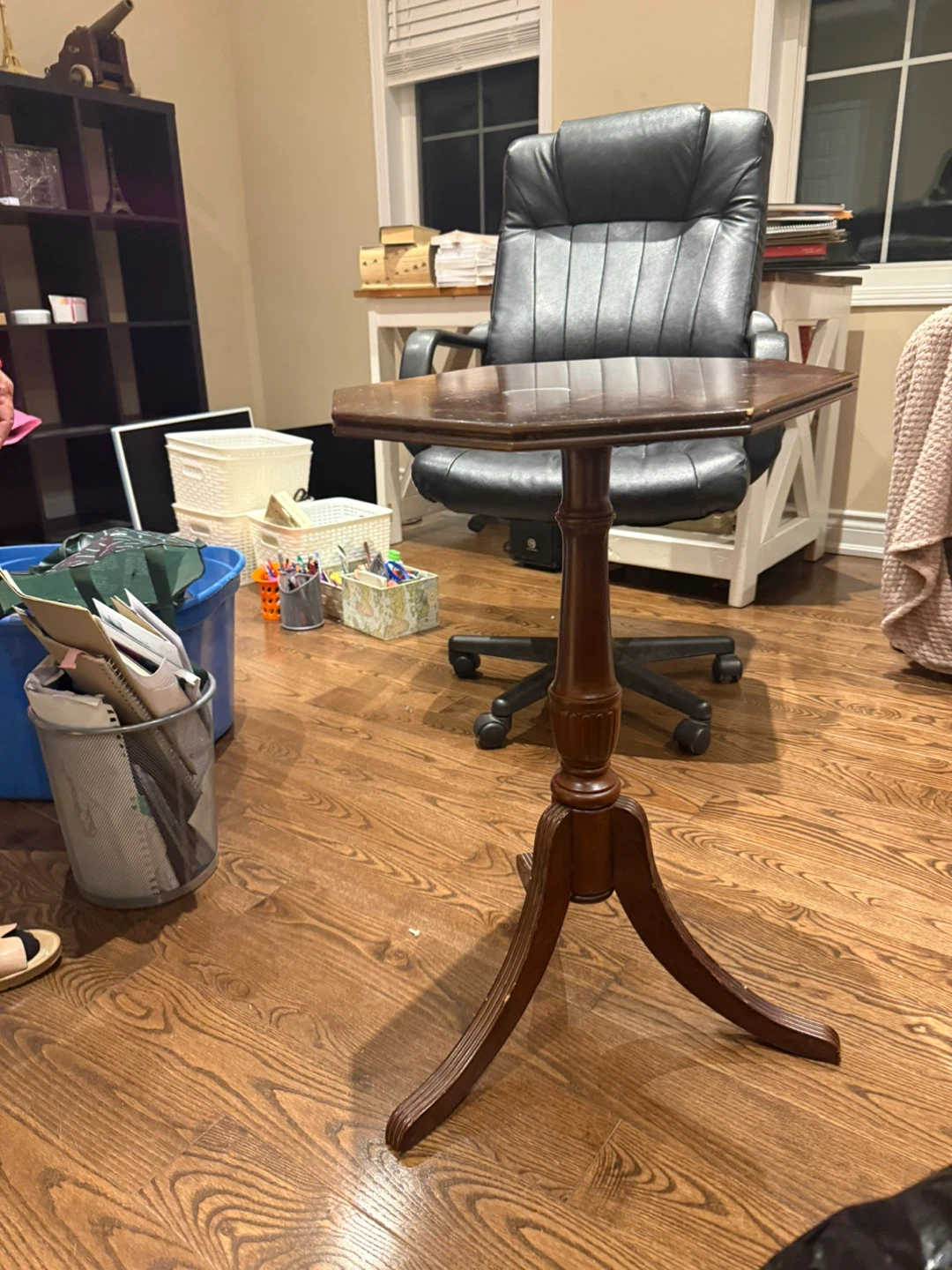 Octagonal Pedestal Accent Table - photo 2