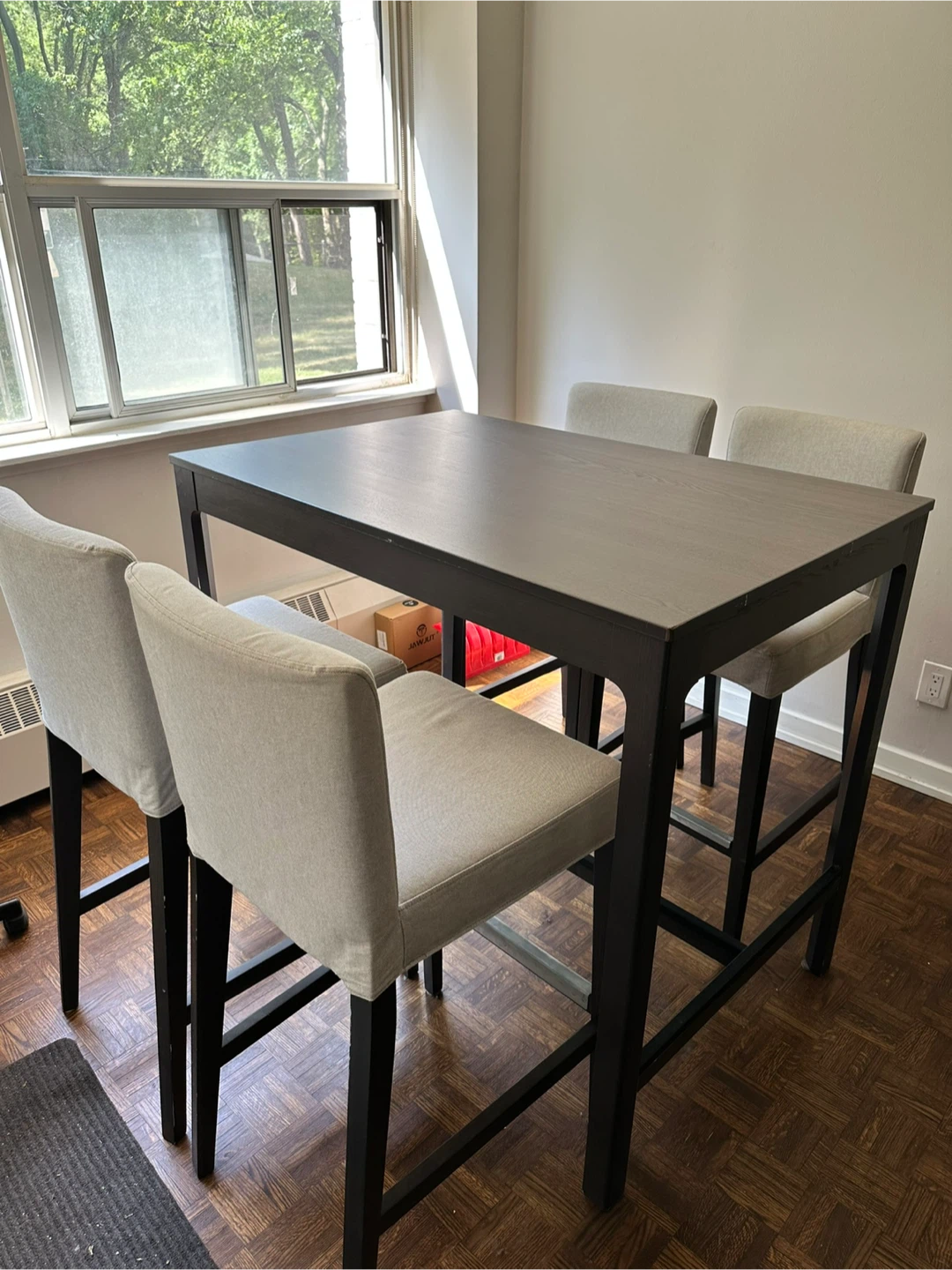 Bar Table and 4 Stools Set