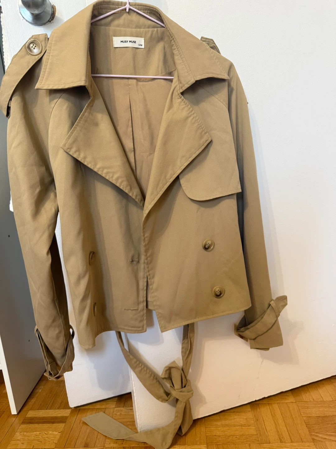 MUSY MUSE Beige Trench Coat Jacket 🌱