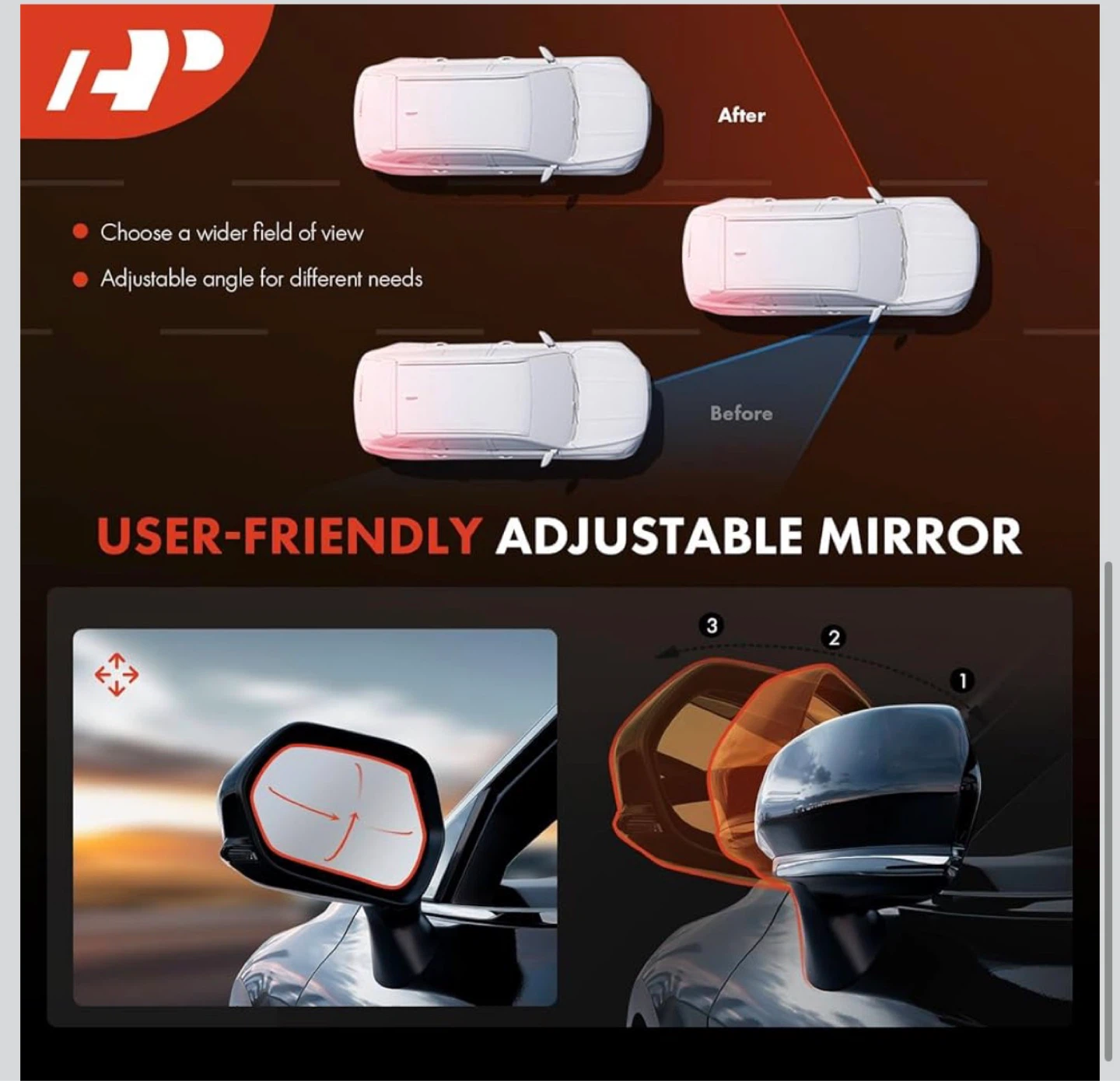 Passenger Side Power Heated Mirror for VW Golf 2015-2021 VG17 - photo 5