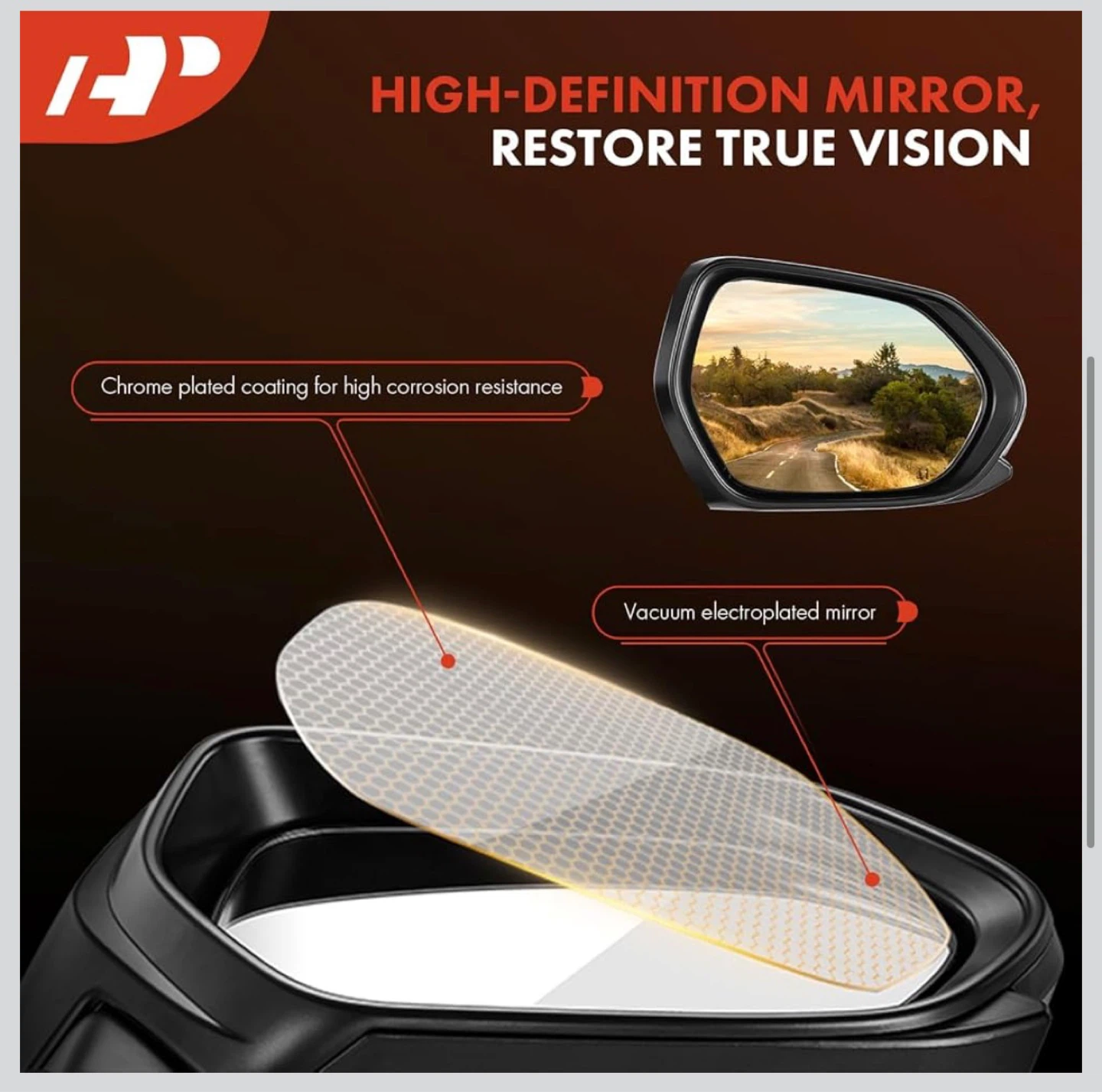 Passenger Side Power Heated Mirror for VW Golf 2015-2021 VG17 - photo 4