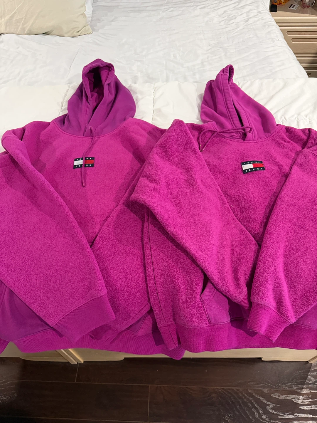 Matching Tommy Fleece Hoodies - Pink
