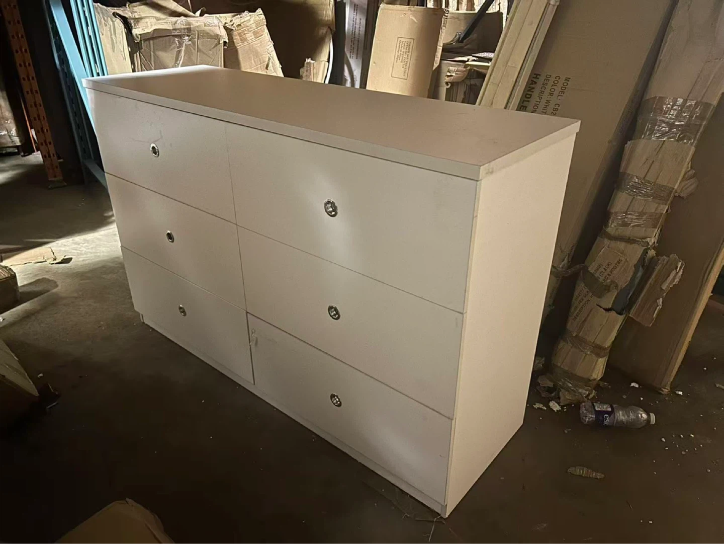 White 6-Drawer Dresser