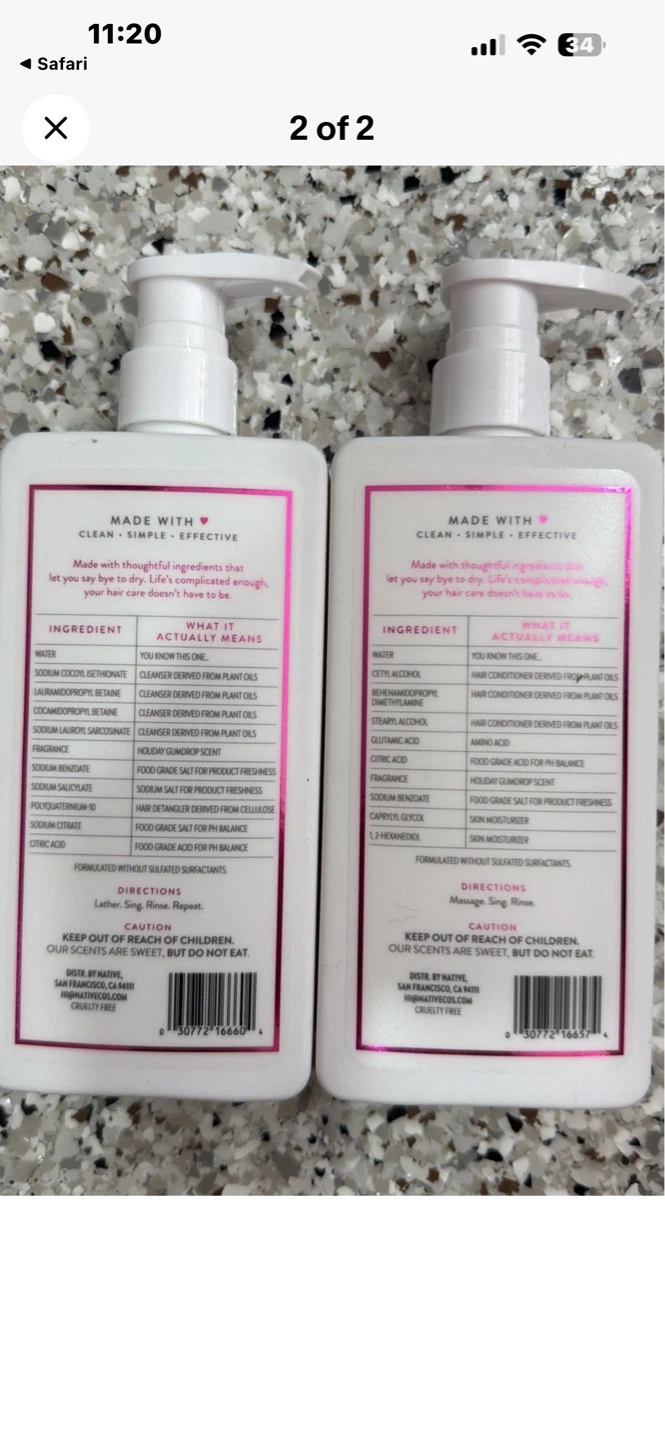 Native Moisturizing Shampoo & Conditioner Set - gumdrop - photo 2