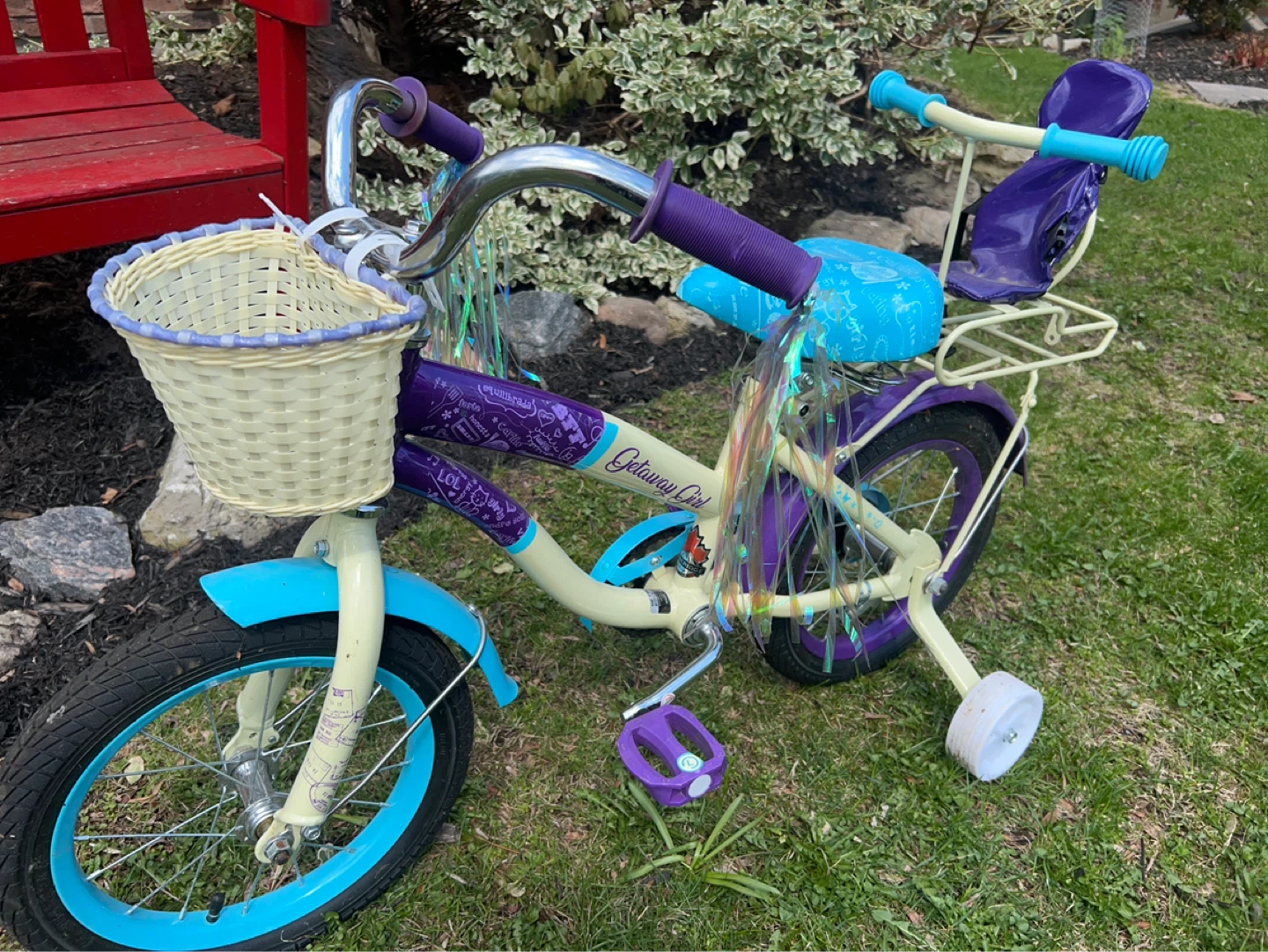 Kids Bike with Basket and Doll Seat