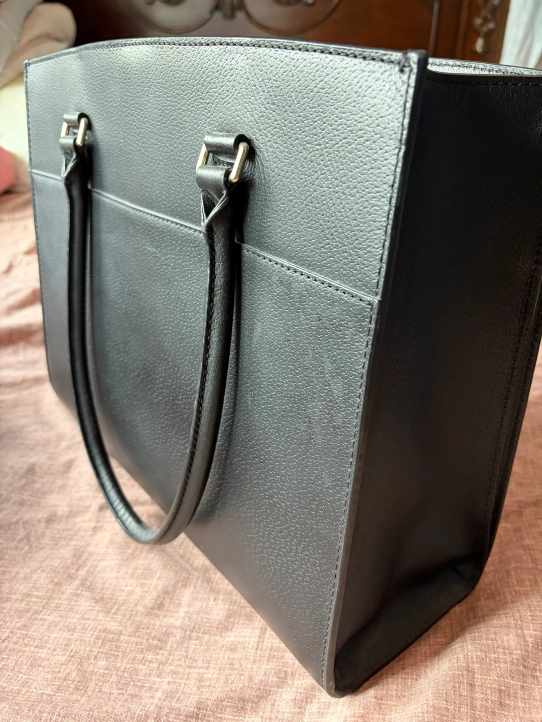Kate Spade Huge Black Leather Tote Bag - photo 5