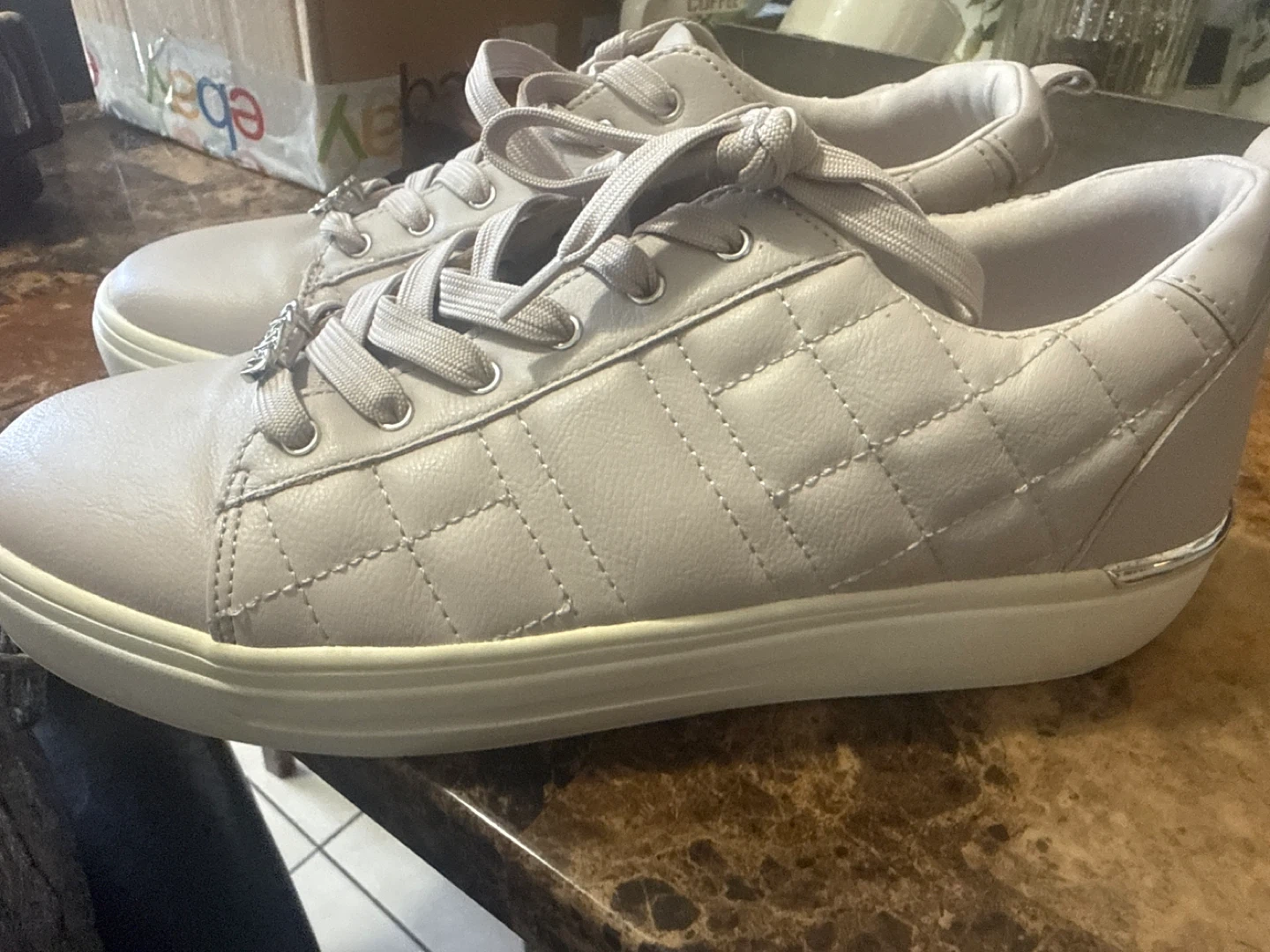 ALDO Women's Light Pink Quilted Sneakers - Size 10 - photo 4