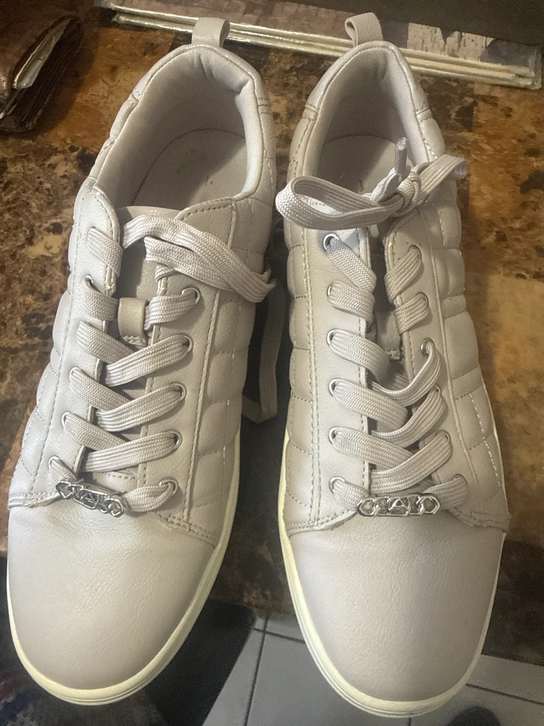 ALDO Women's Light Pink Quilted Sneakers - Size 10