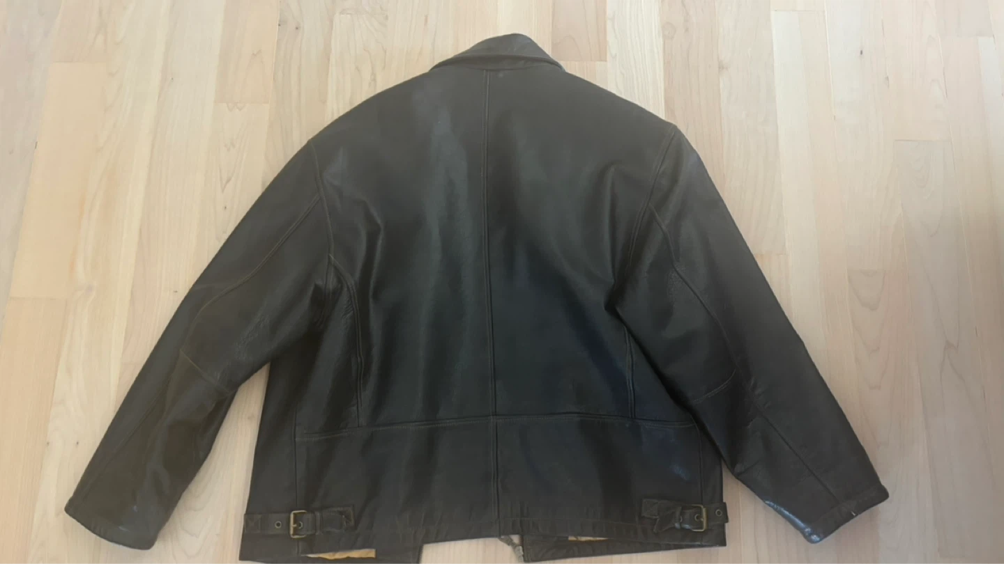 Guess Black Leather Jacket Size L - photo 2