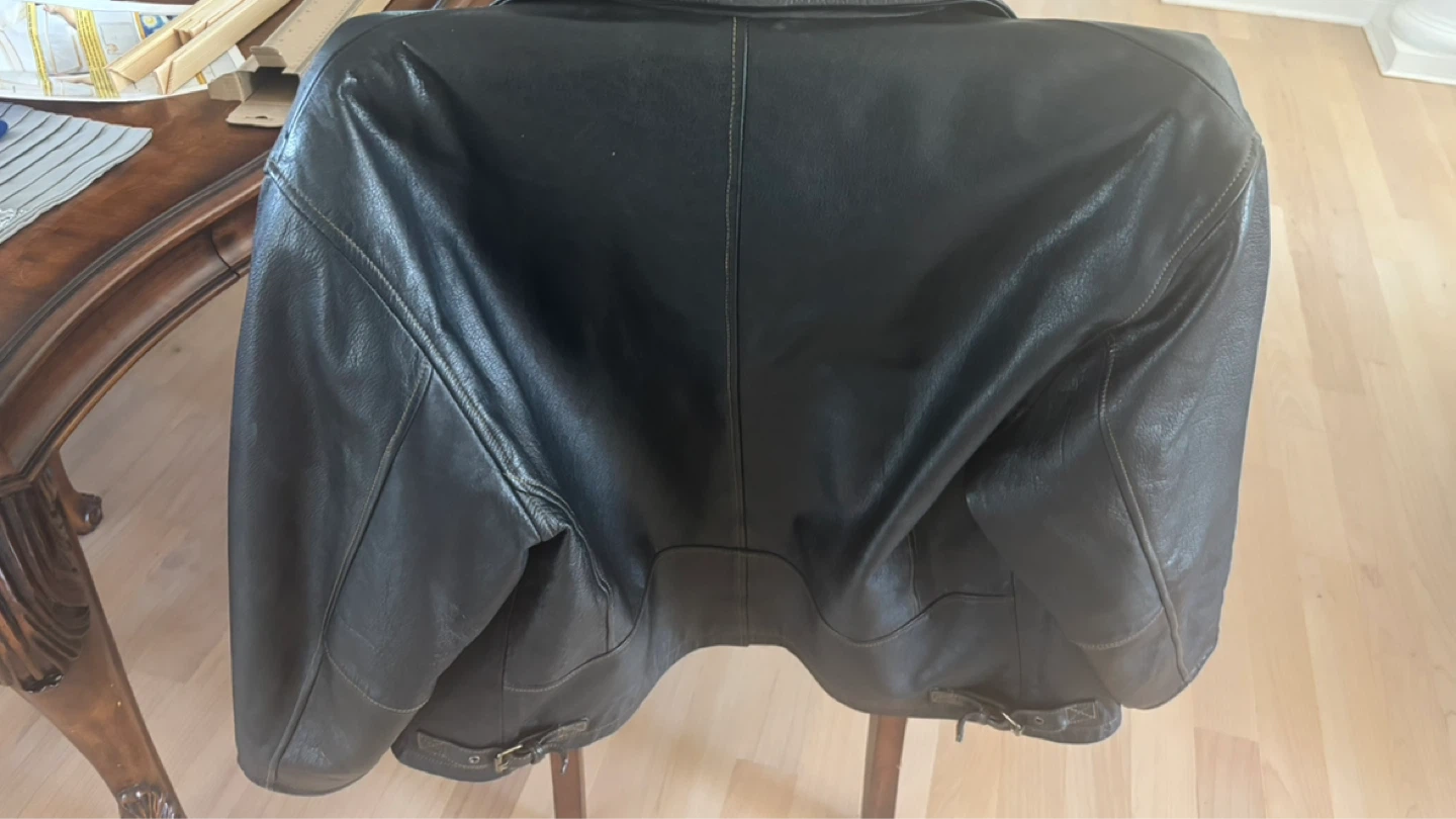 Guess Black Leather Jacket Size L - photo 5