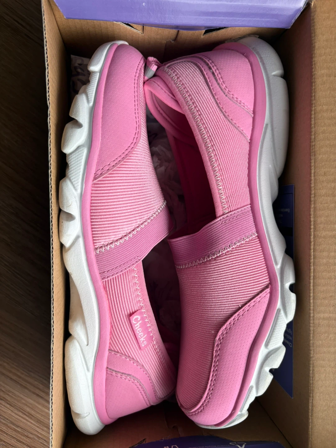 Tony Little Cheeks Pink Slip-On Athletic Shoes Size 8