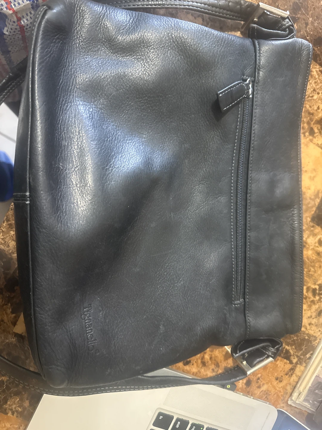 Tignanello Black Leather Hobo Shoulder Bag - photo 2