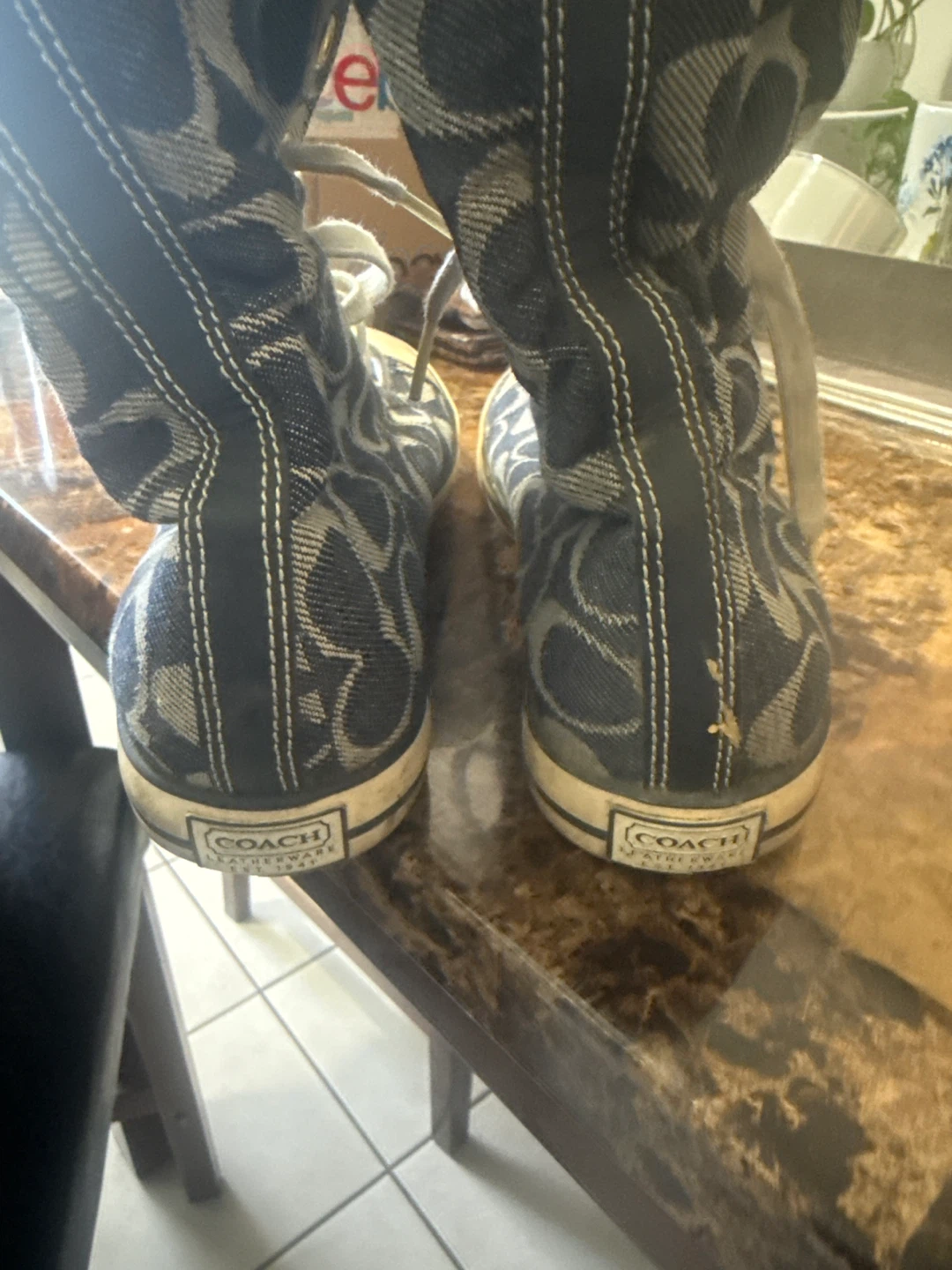 Coach High-Top Canvas Sneakers