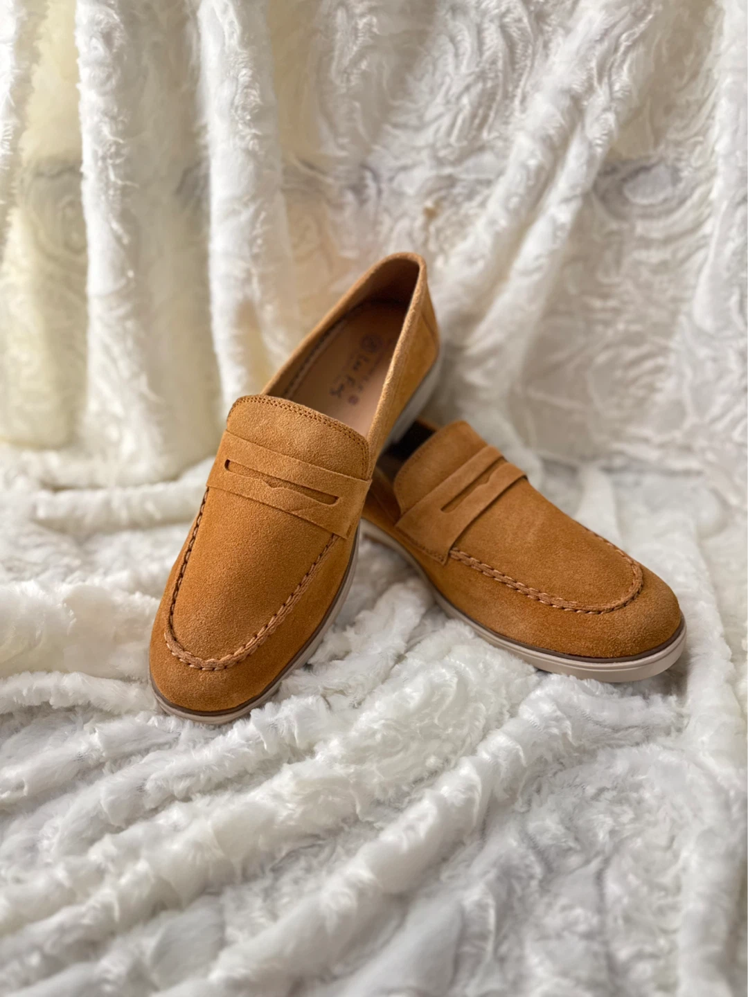 Tan Suede Loafer Shoes sizes 8,9,10 US ( 42,43,44)