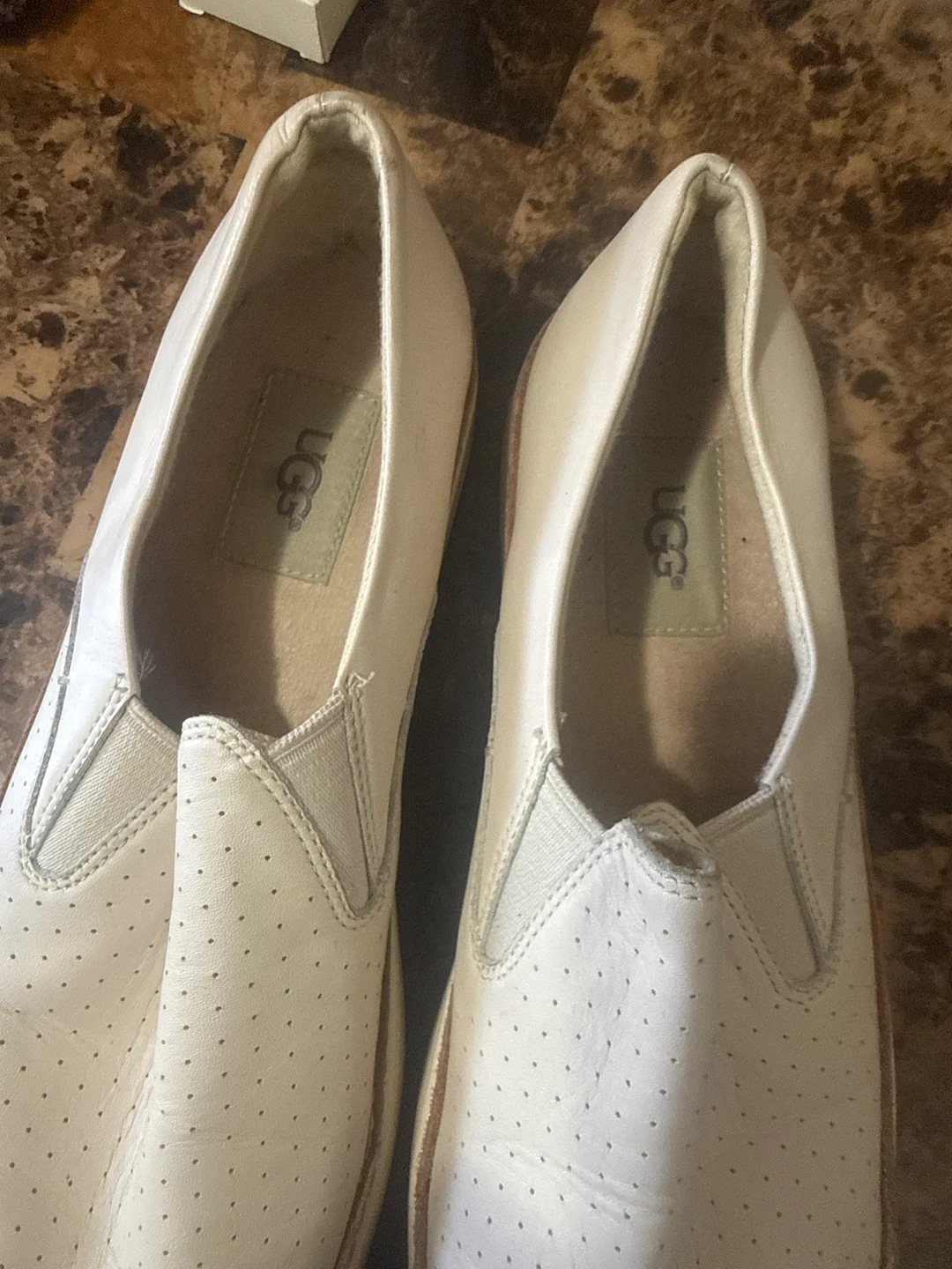 UGG Women's Slip-On Sneakers - White Leather - Size 8.5 - photo 3