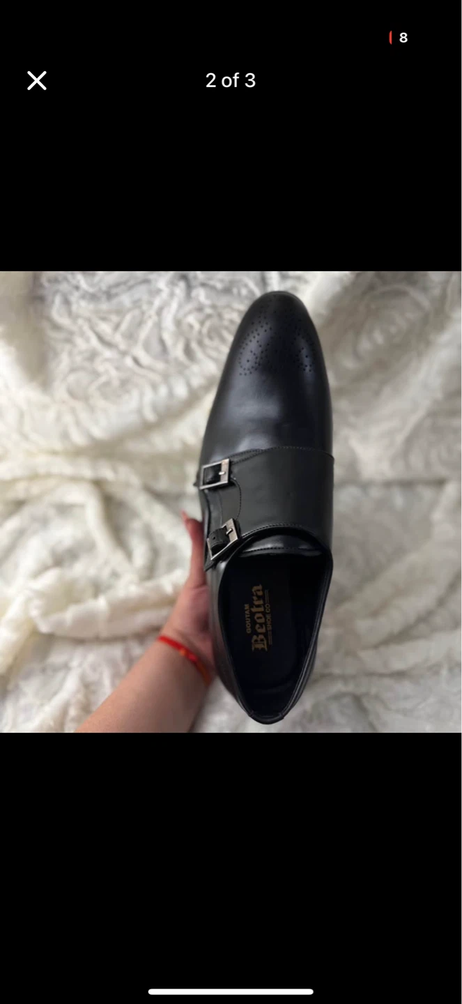Brand new Black Monk Strap Shoes  43 ( 9,9.5 US)