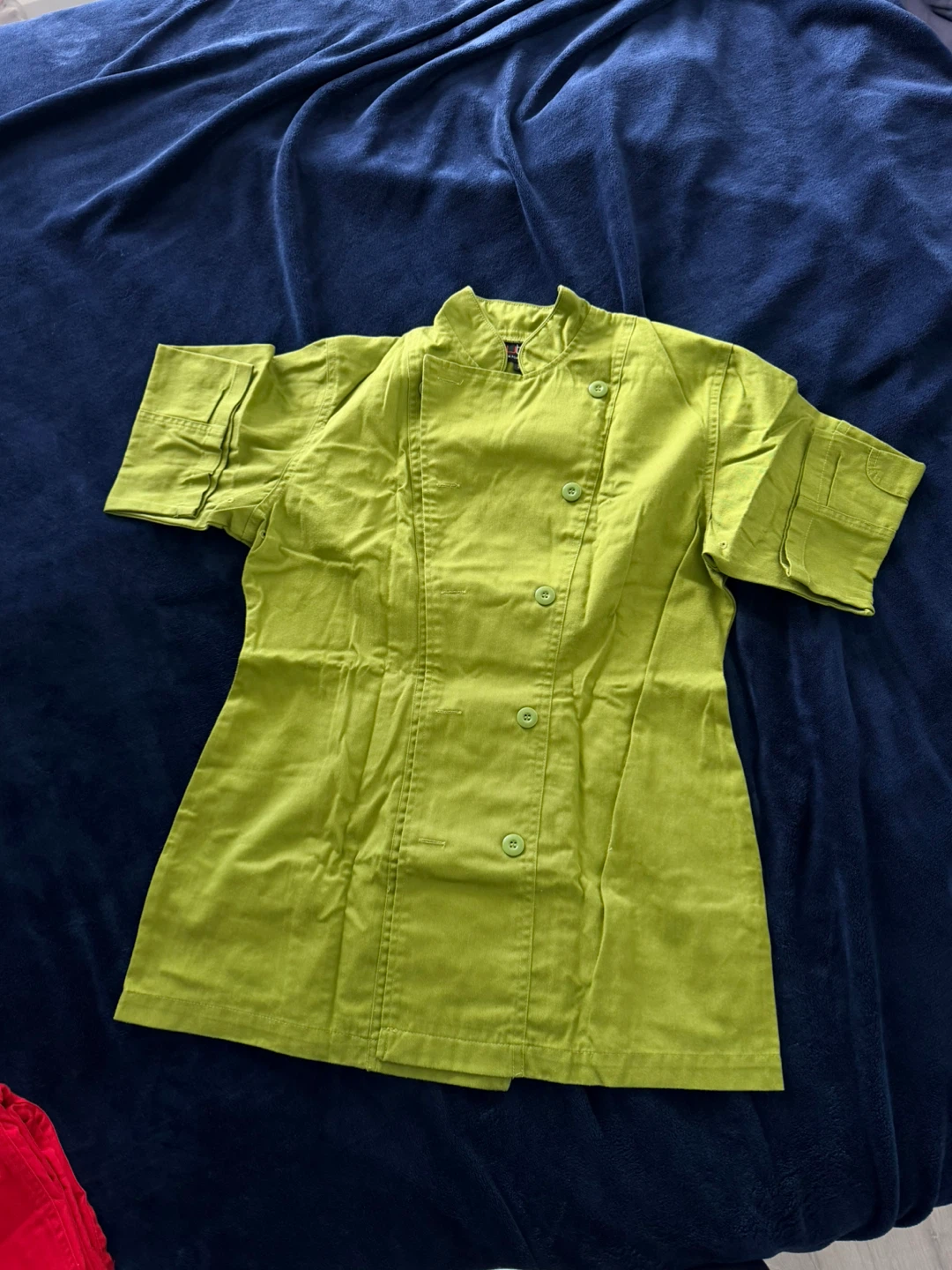 Town & Country Chef Coats - Red & Lime Green