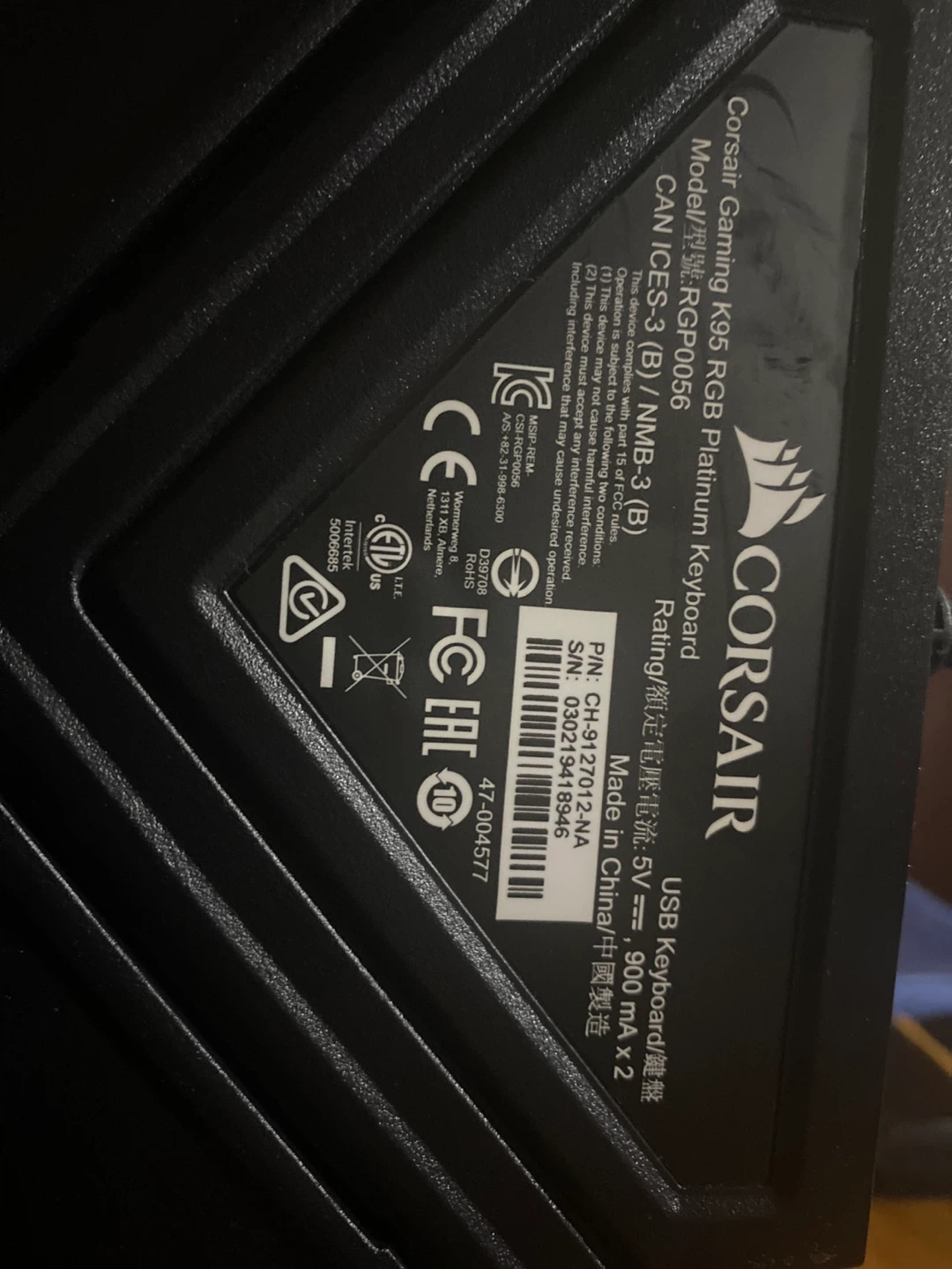 Corsair K95 RGB Platinum USB Mechanical Keyboard - photo 2