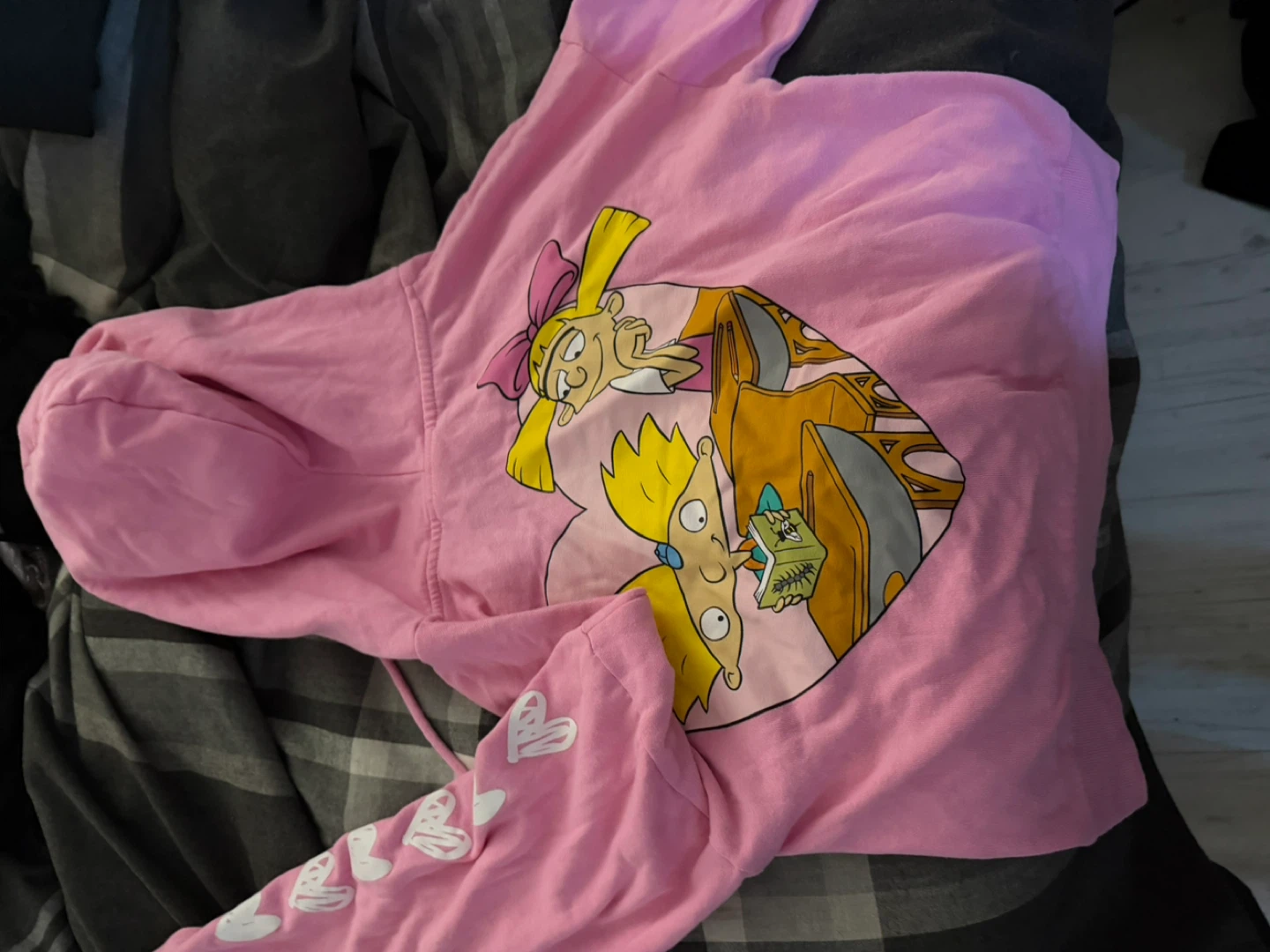 Nickelodeon Hey Arnold! Pink Zip-Up Hoodie - photo 4