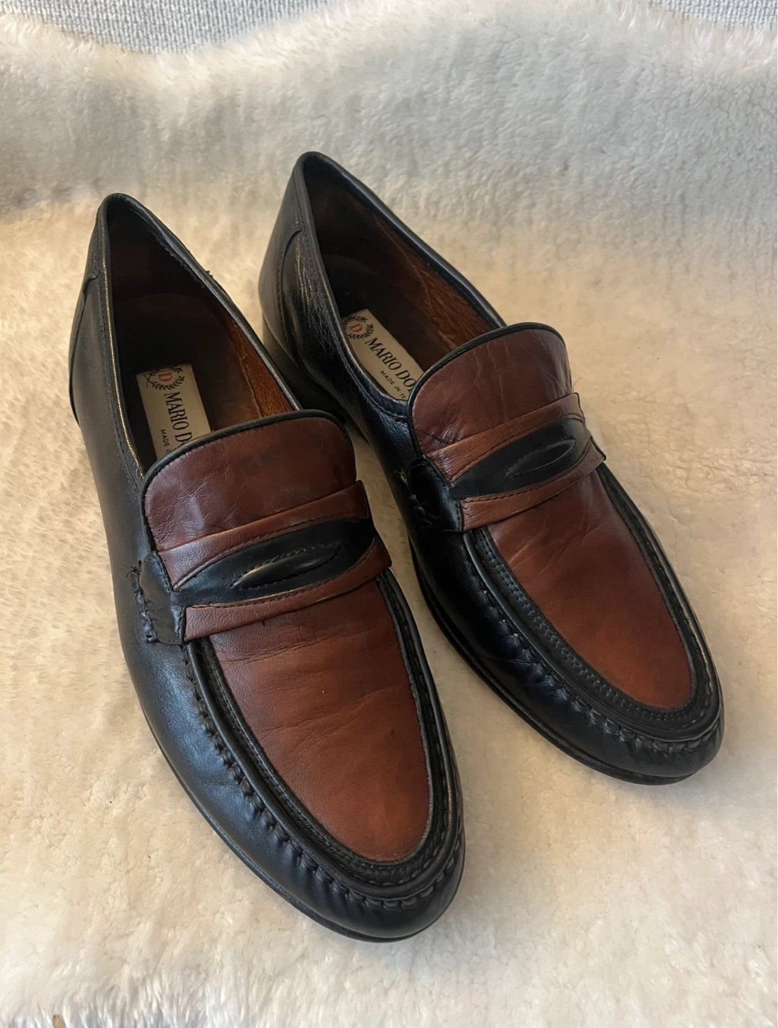 Mario Doria Loafers Two-Tone Leather Size 11 - photo 3