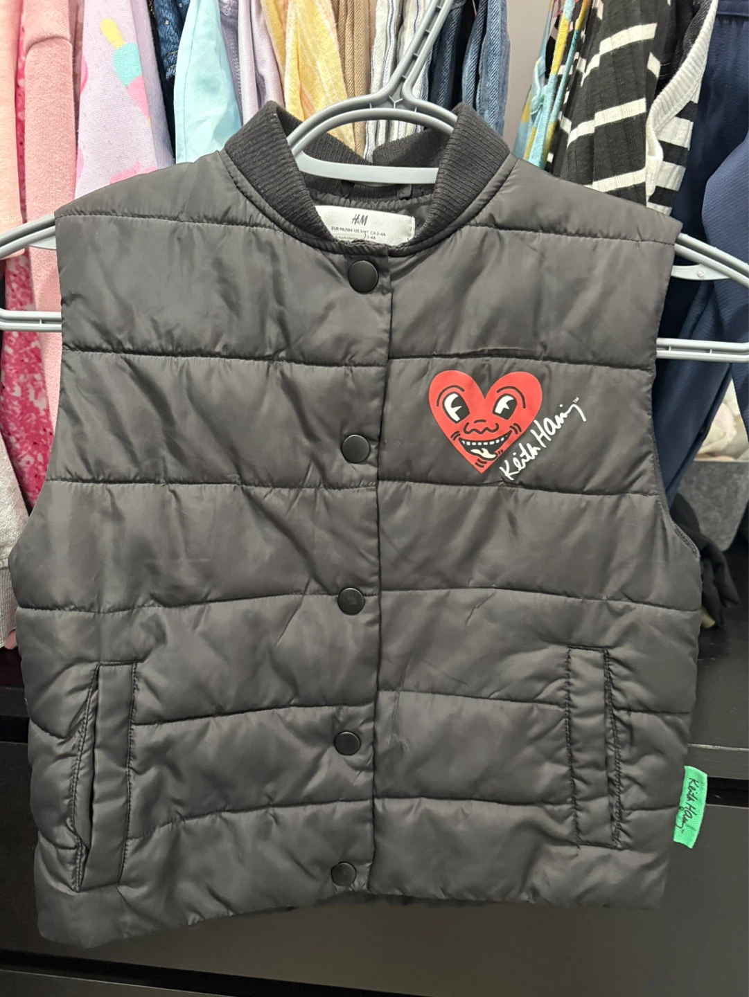 H&M Kids Keith Haring Heart Vest - Size 3T