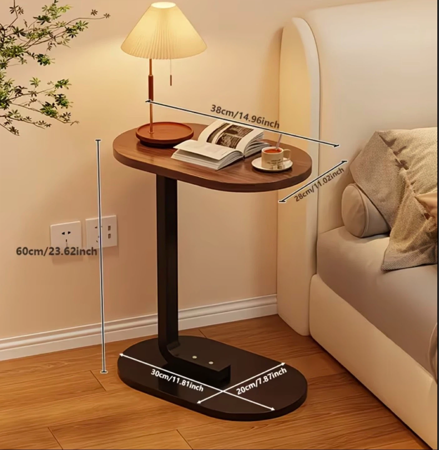 C-Shaped Side Table with Wooden Top (BRAND NEW IN BOX) - photo 5