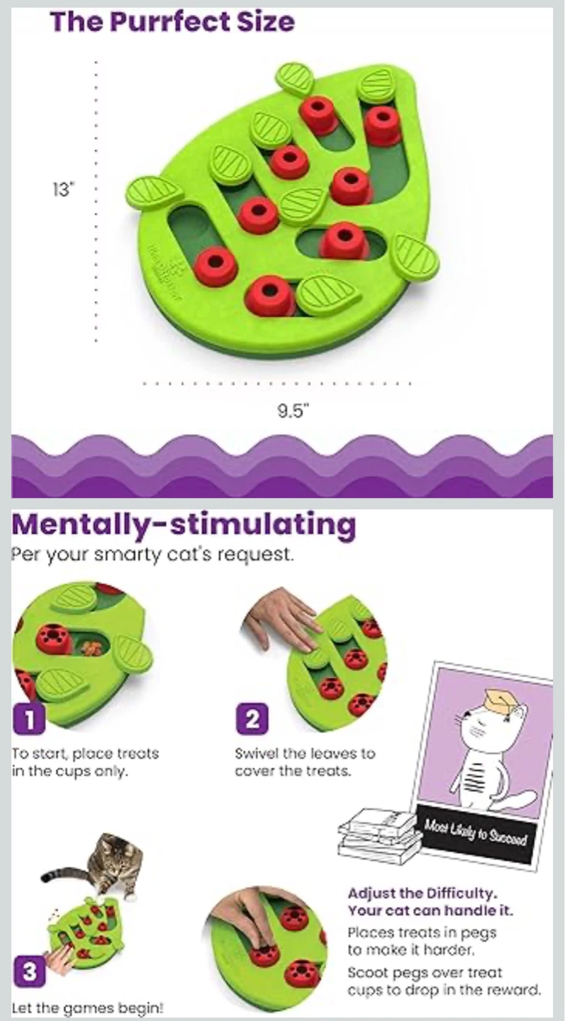 Cat Treat Puzzle Toy / Slow Feeder - photo 2