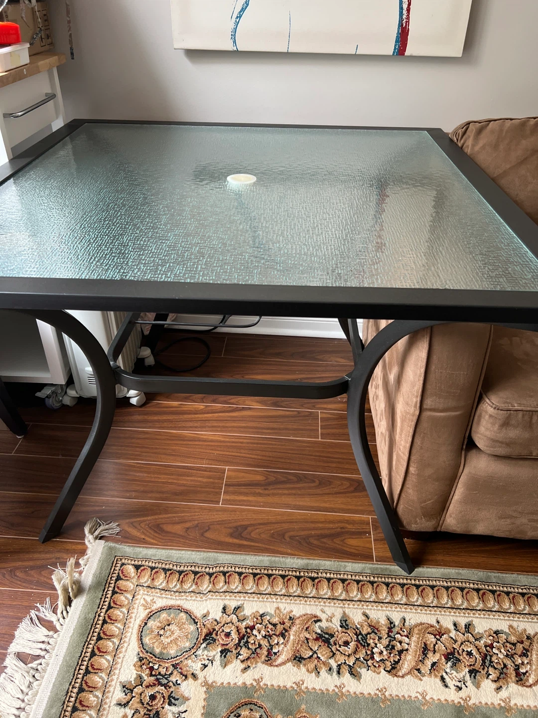 Glass Top Outdoor Table 42”x42” new