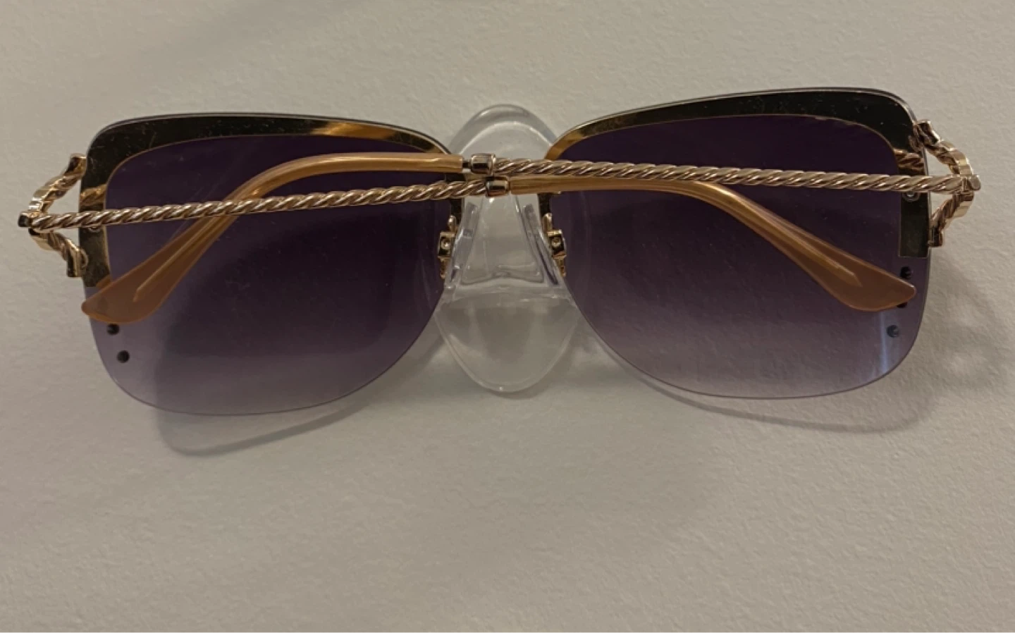 Rimless Sunglasses Gold Tone Accents - photo 2