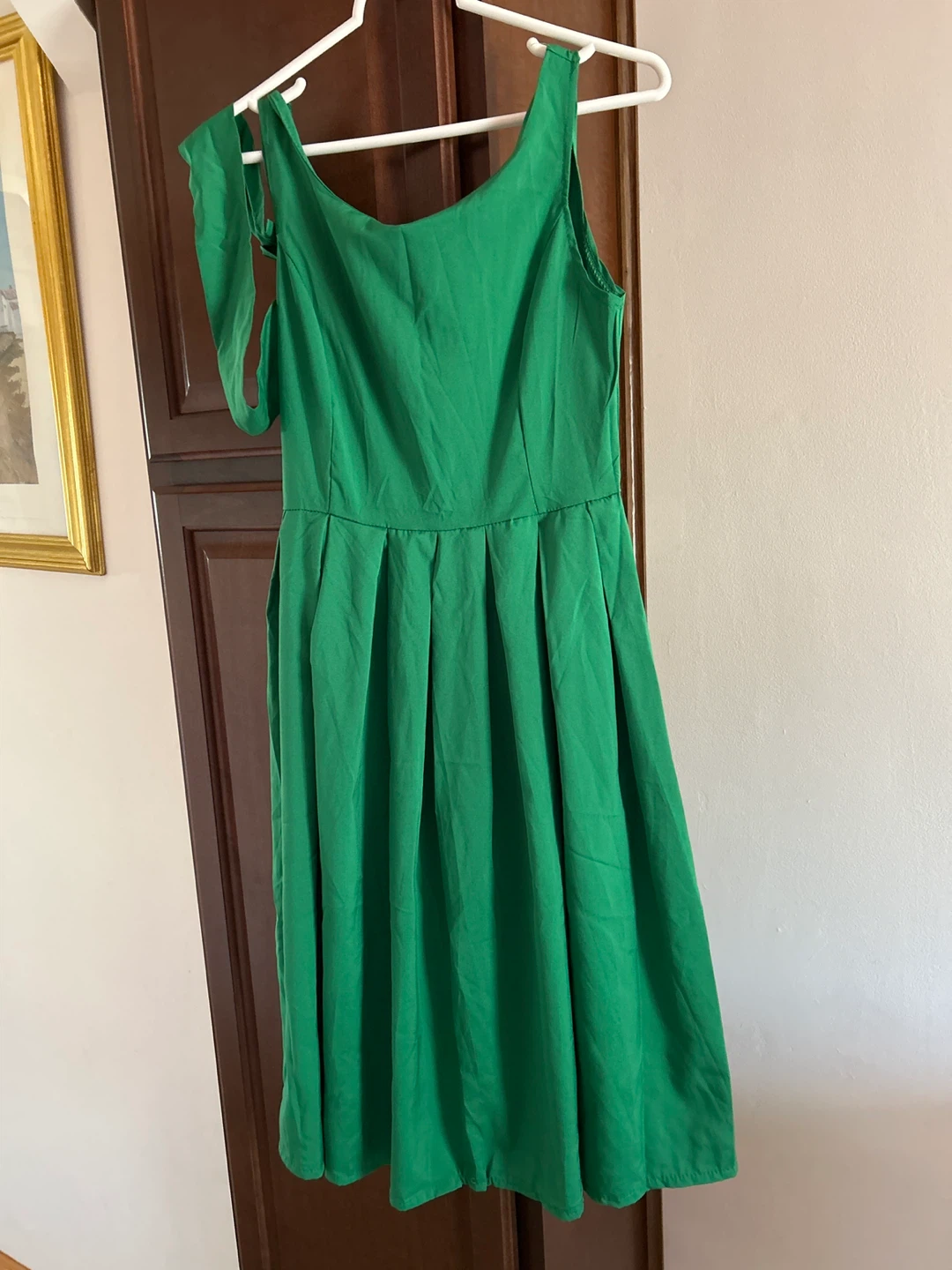 Bright Green Sleeveless Midi Dress