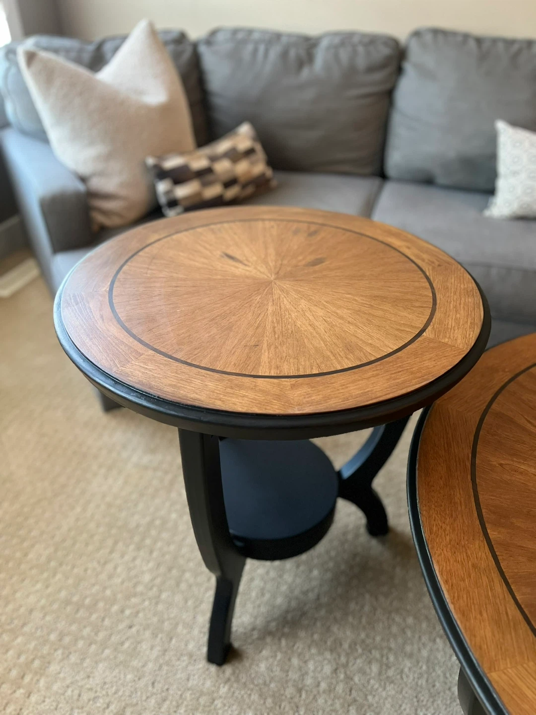 Modern 3-Piece Coffee & End Table Set – Solid Wood Tops - photo 4