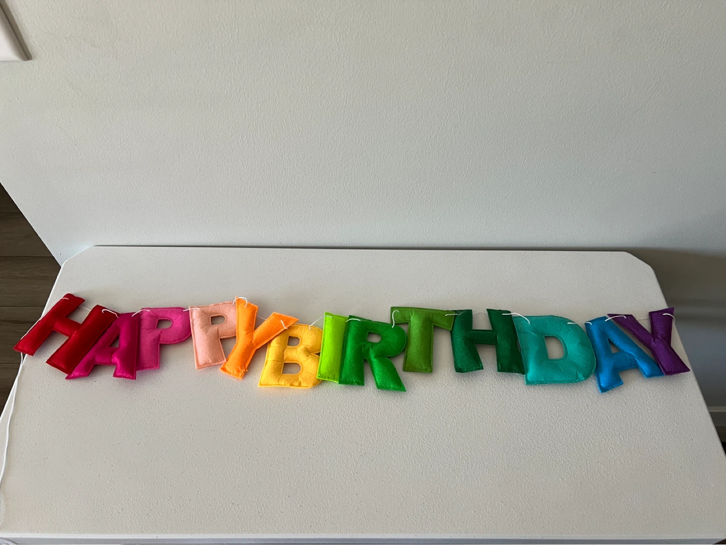 Rainbow Felt "Happy Birthday" Banner