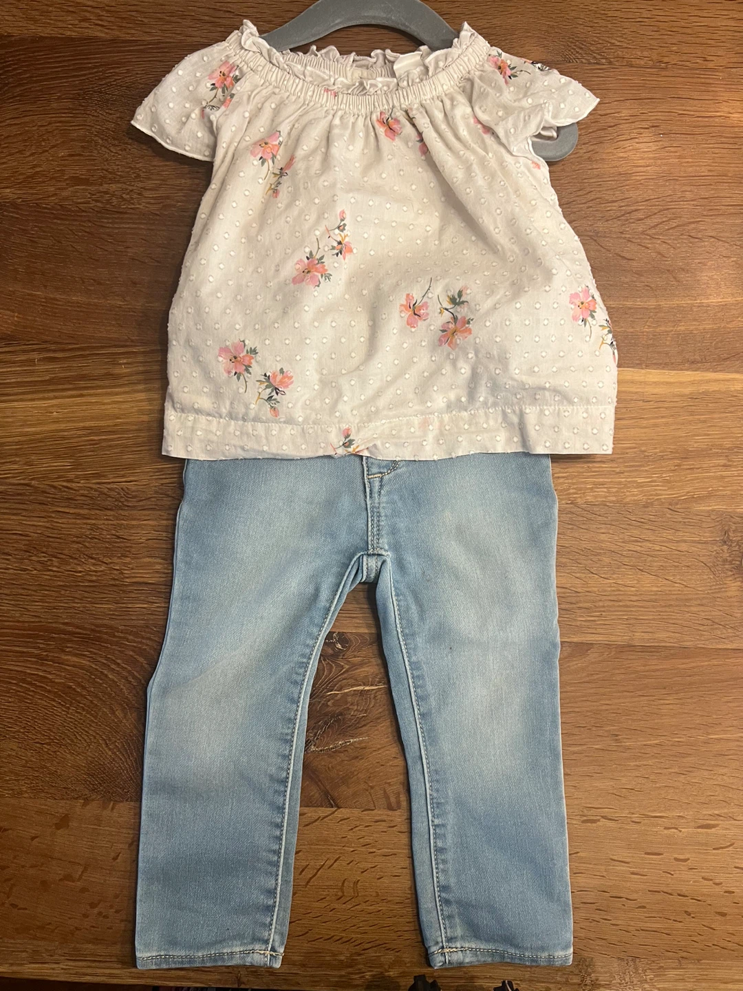 Gap Baby Floral Top & Denim Jeans Set - Size 2