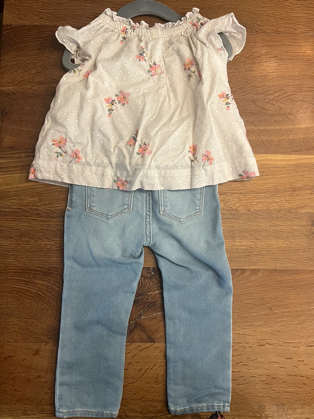 Gap Baby Floral Top & Denim Jeans Set - Size 2 - photo 2