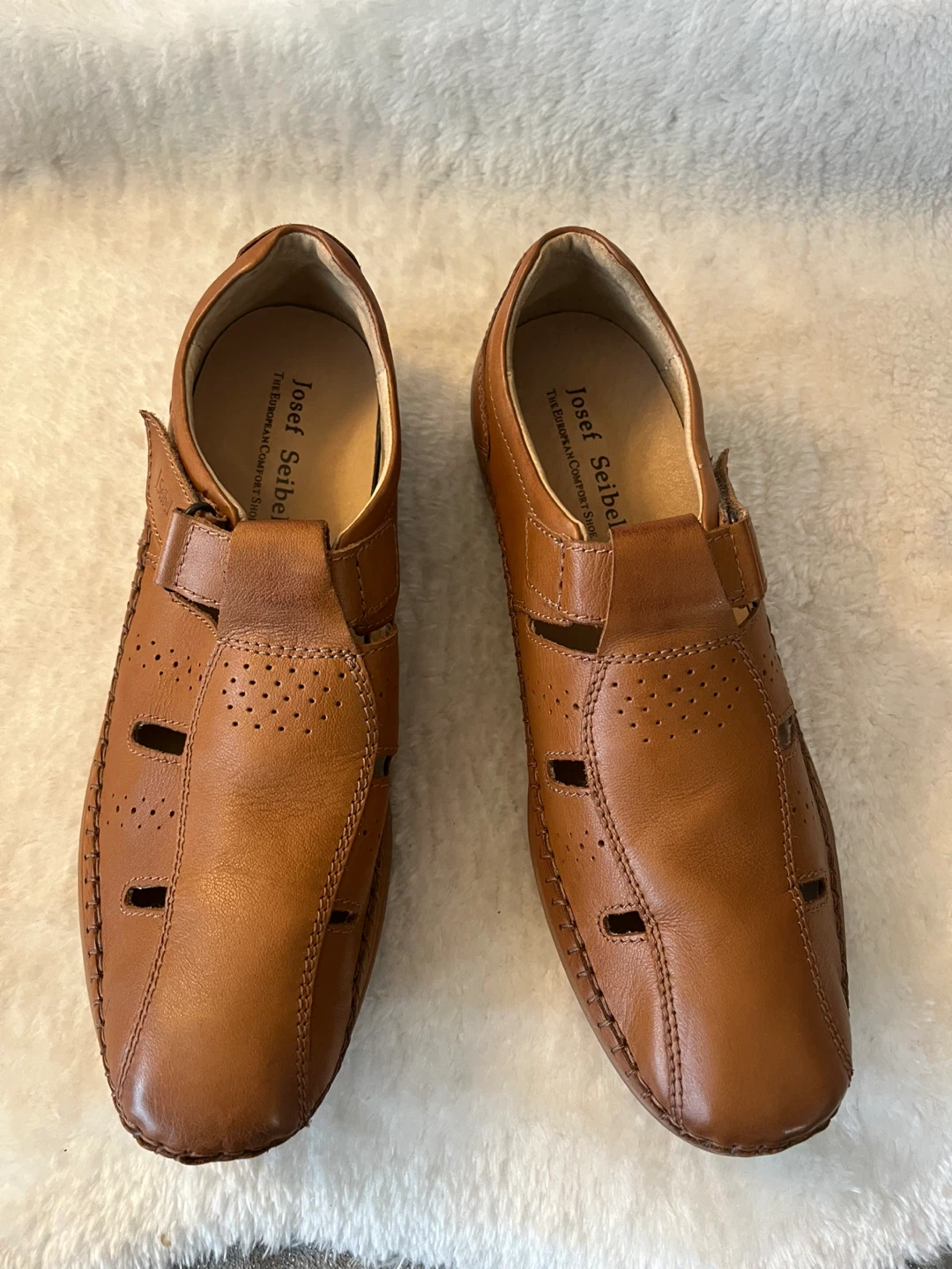 Josef Seibel Men's Brown Leather Sandals Size 11 - photo 3