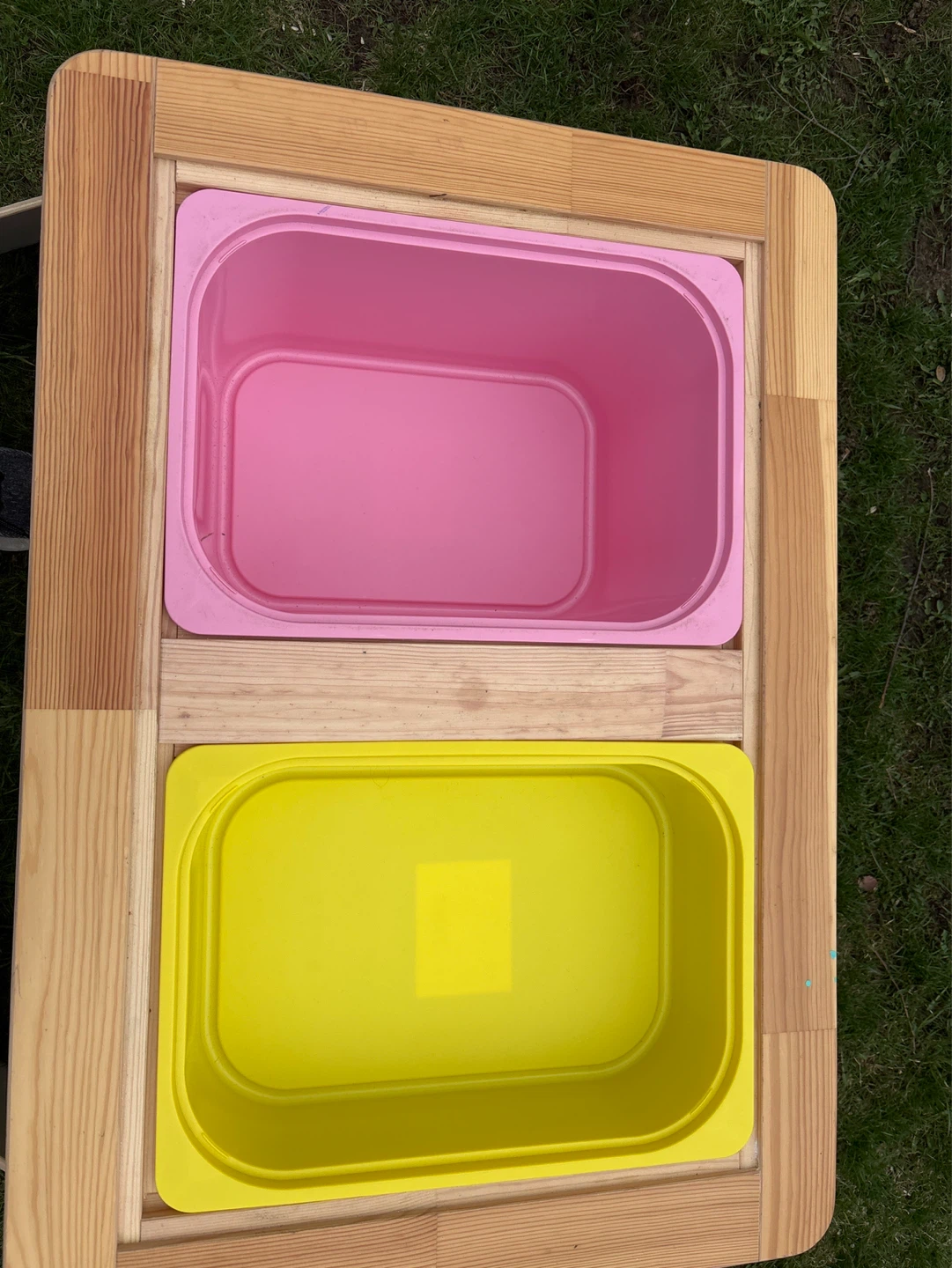 Kids Play Table with Pink and Yellow Storage Bins - photo 5