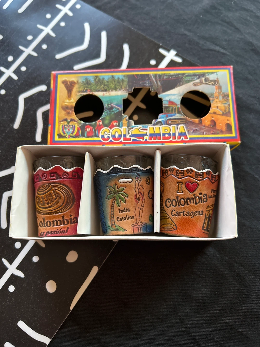 Set of 3 Colombian Shot Glasses
