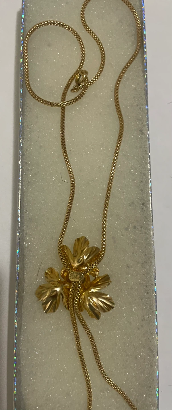 Vintage Gold-plated CDior Necklace with Turquoise Accents - photo 4