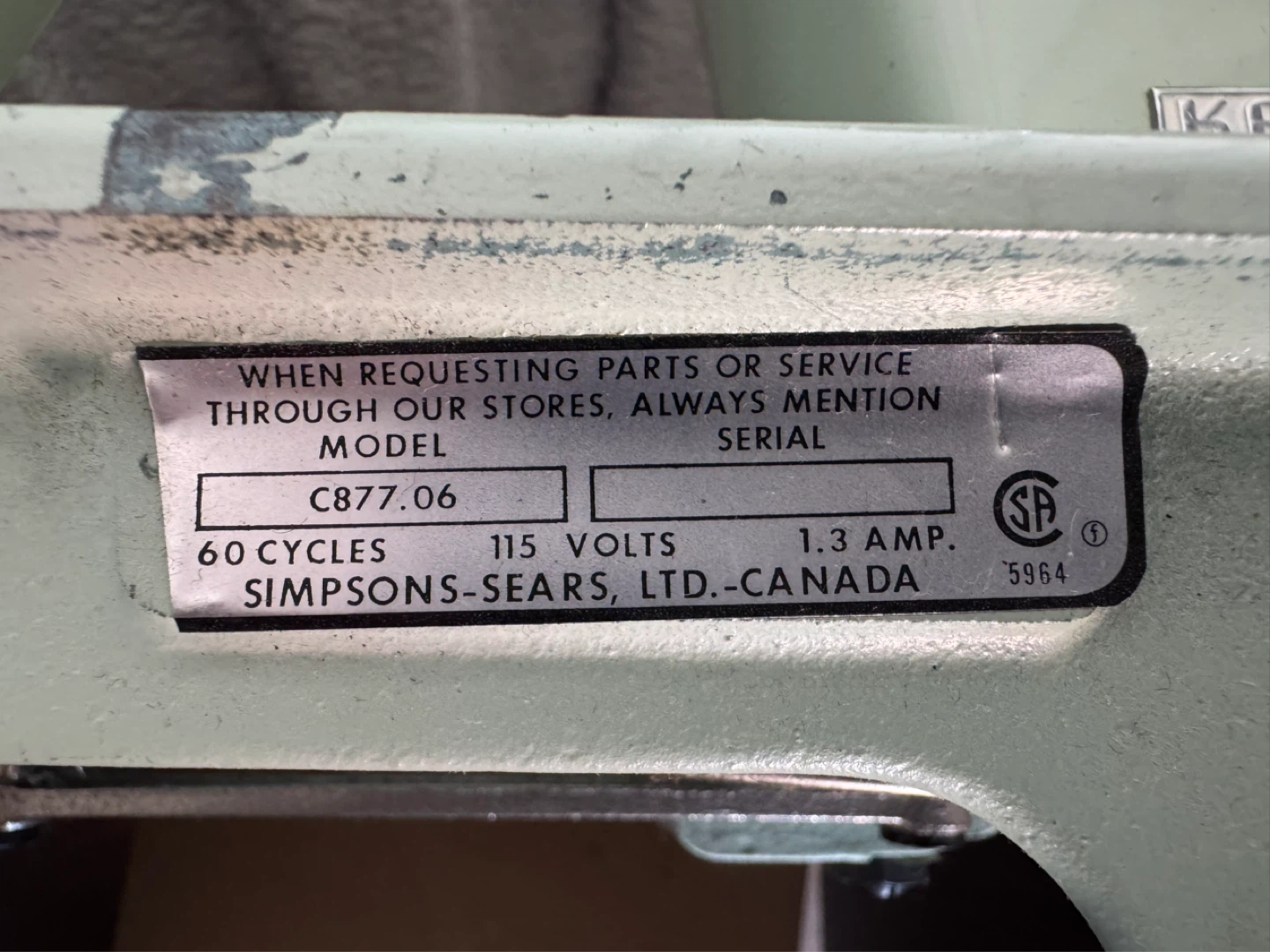 Kenmore Sewing Machine Model C877.06 - photo 5