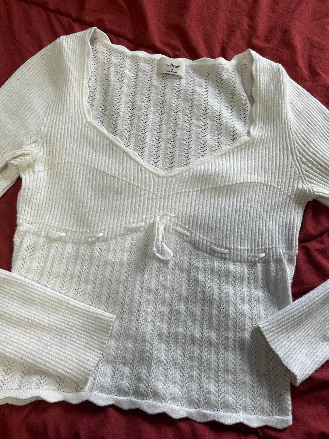 Wilfred White Knit Top - photo 2