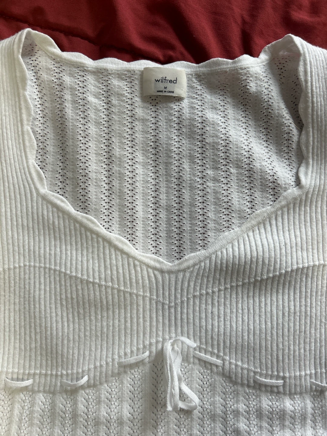 Wilfred White Knit Top - photo 3