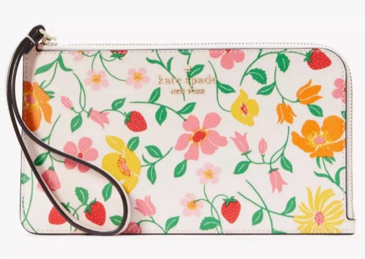 Kate Spade New York Wristlet Floral Strawberries
