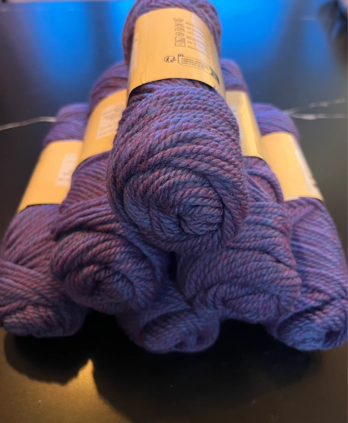 Purple Alpaca Wool Blend Yarn - 5 Balls - photo 3