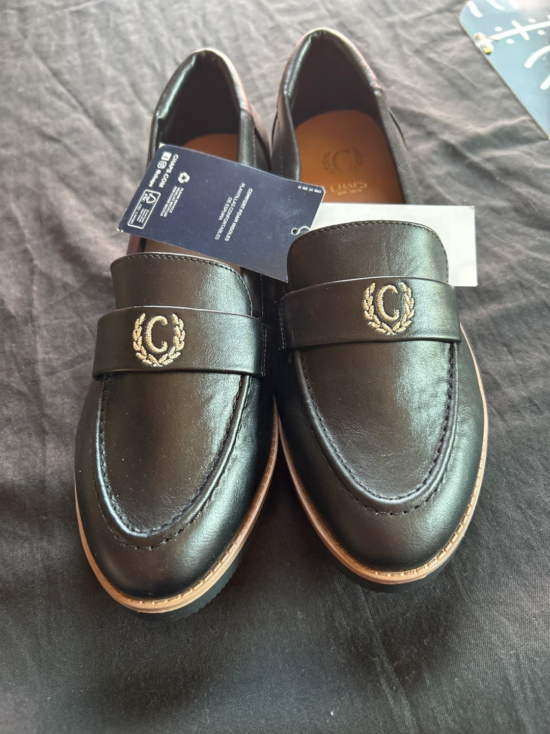 Chaps Black Loafer Mules Women's Shoes