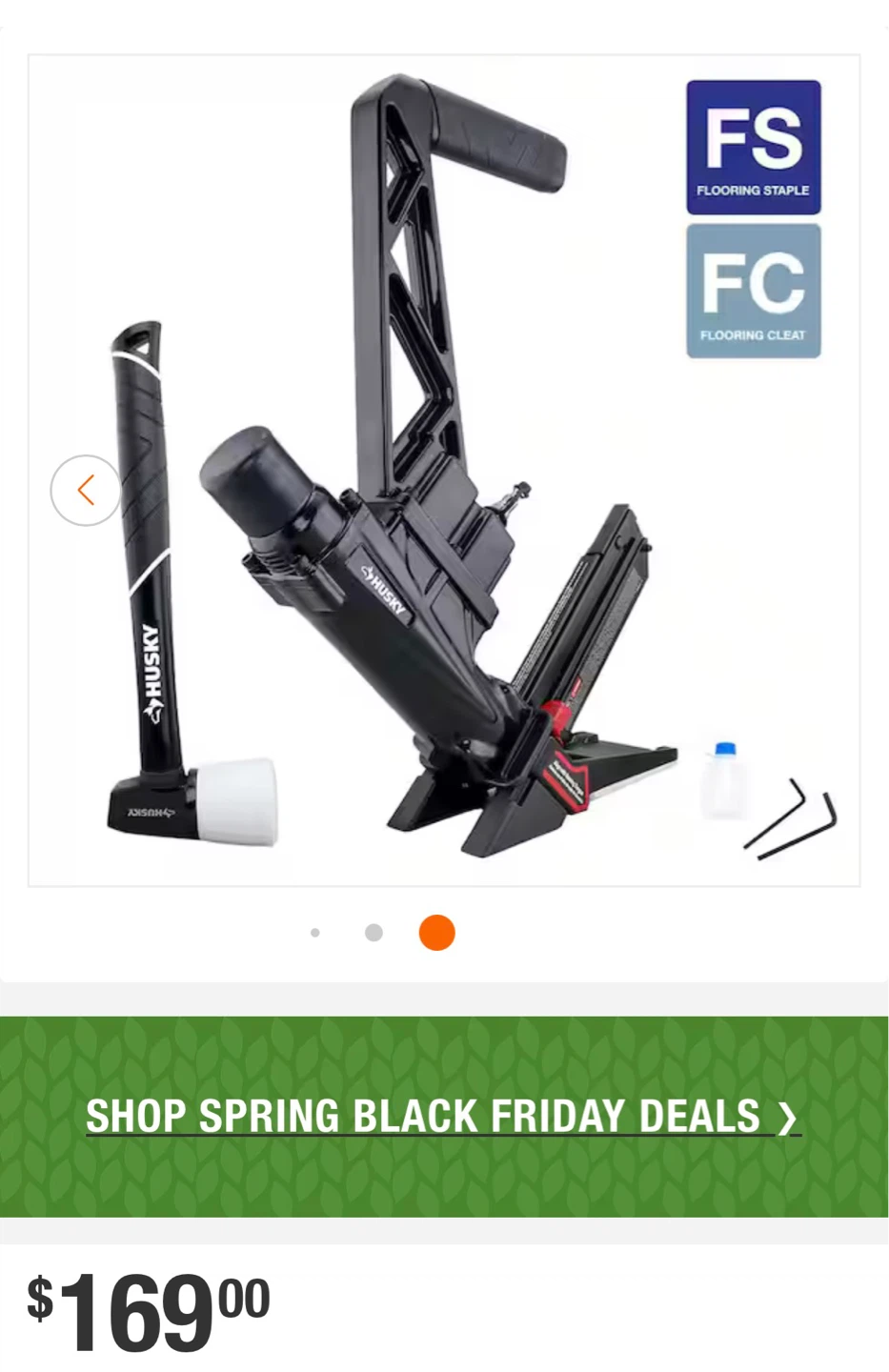 Husky Pneumatic Flooring Nailer / Stapler - photo 3