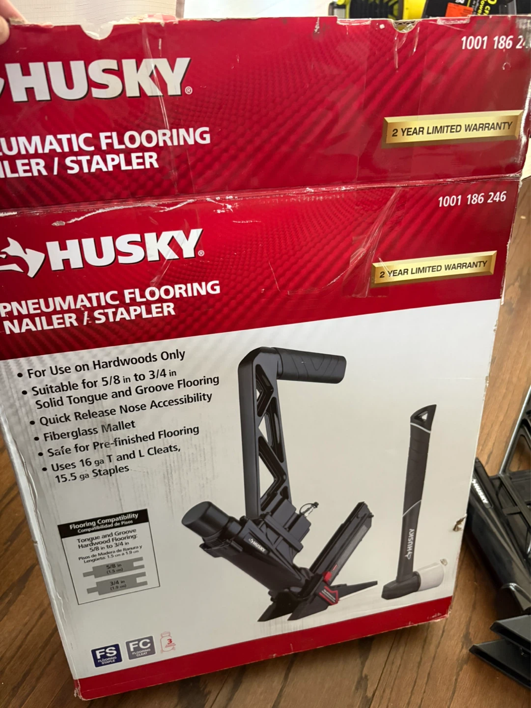 Husky Pneumatic Flooring Nailer / Stapler